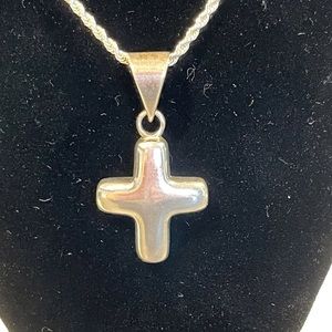 Silpada 925 sterling silver chunky cross pendant.  Pendant only.